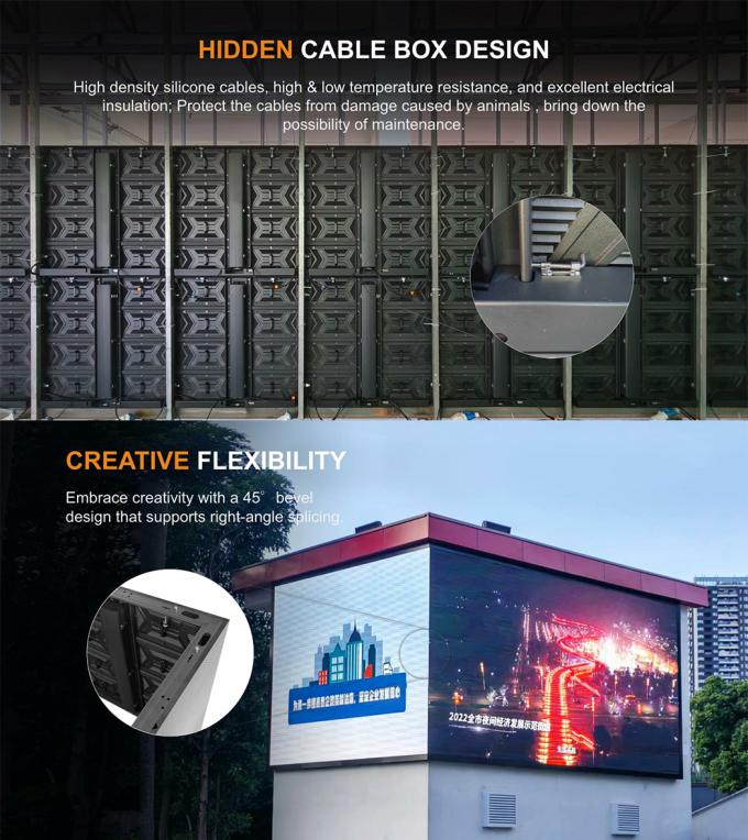 Dışarıdaki Sabit LED Ekranı P3.91 P4.81 P6.25 P7.8 P10.4 İnce Tam Renkli LED Video Duvarı 3