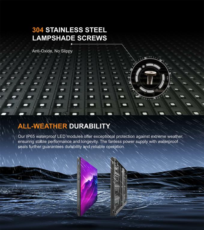 Dışarıdaki Sabit LED Ekranı P3.91 P4.81 P6.25 P7.8 P10.4 İnce Tam Renkli LED Video Duvarı 4