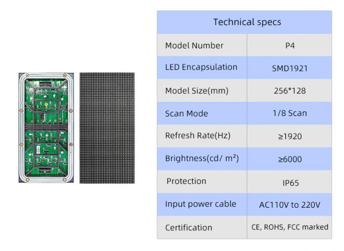 Dışarıdaki SMD LED Ekranı HD Tam Renkli P4 P5 P6 P8 P10 LED Video Duvar Ekranı 4