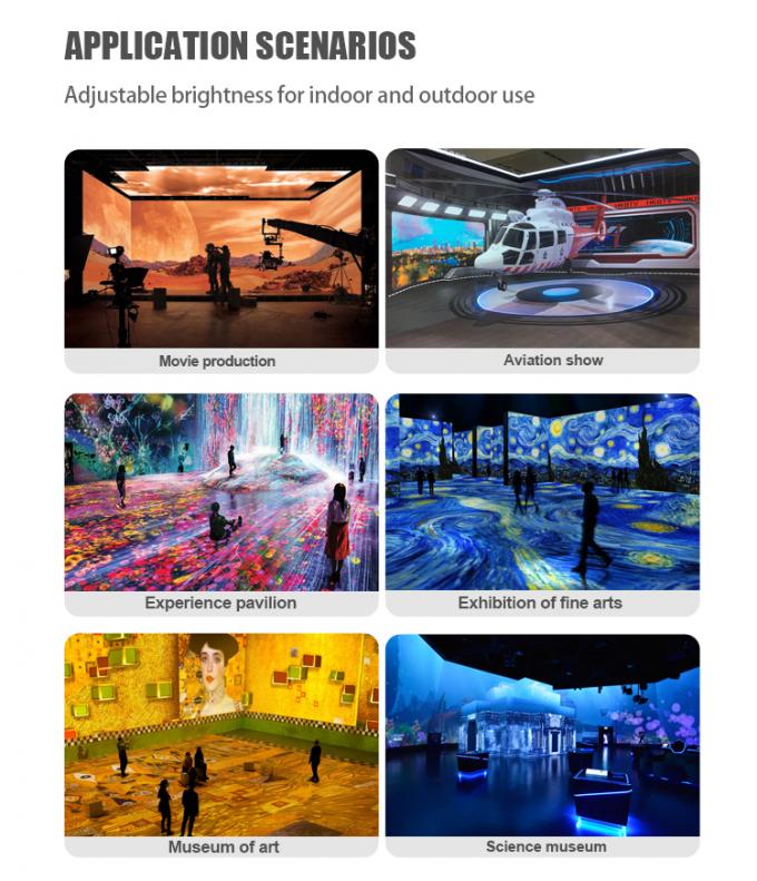 3 boyutlu LED Ekran VFX VR VP XR Çekim Duvarı Eğimli LED Video Duvarı HD LED Ekran Sanal Üretim Stüdyosu 8