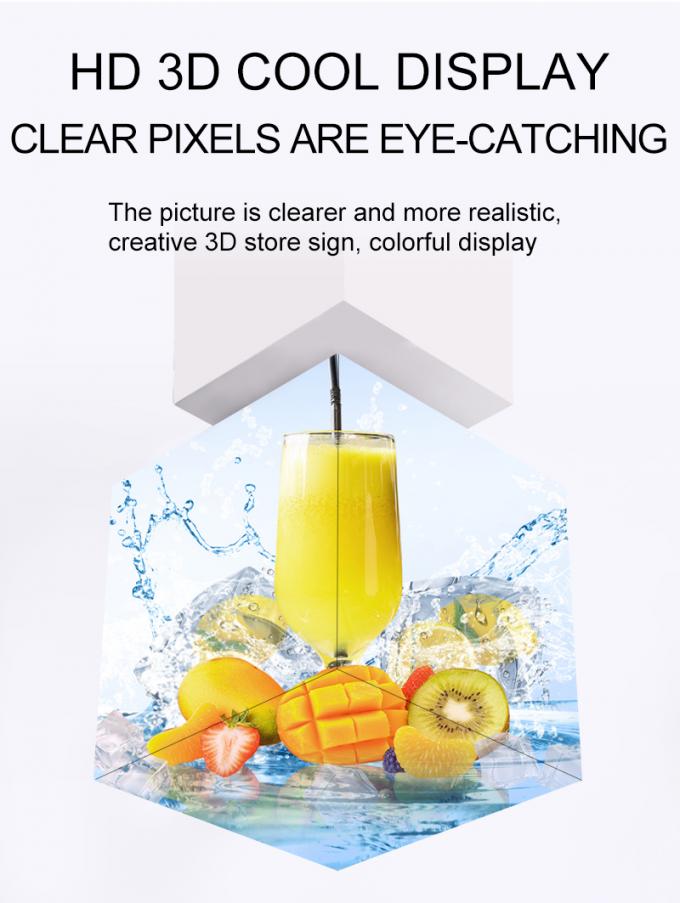 Küp LED Ekran P2.5 P3 P4mm Özelleştirilmiş Perakende Mağazası Reklam Küp LED Ekran 0