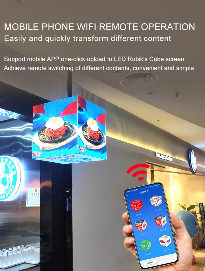 Küp LED Ekran P2.5 P3 P4mm Özelleştirilmiş Perakende Mağazası Reklam Küp LED Ekran 1
