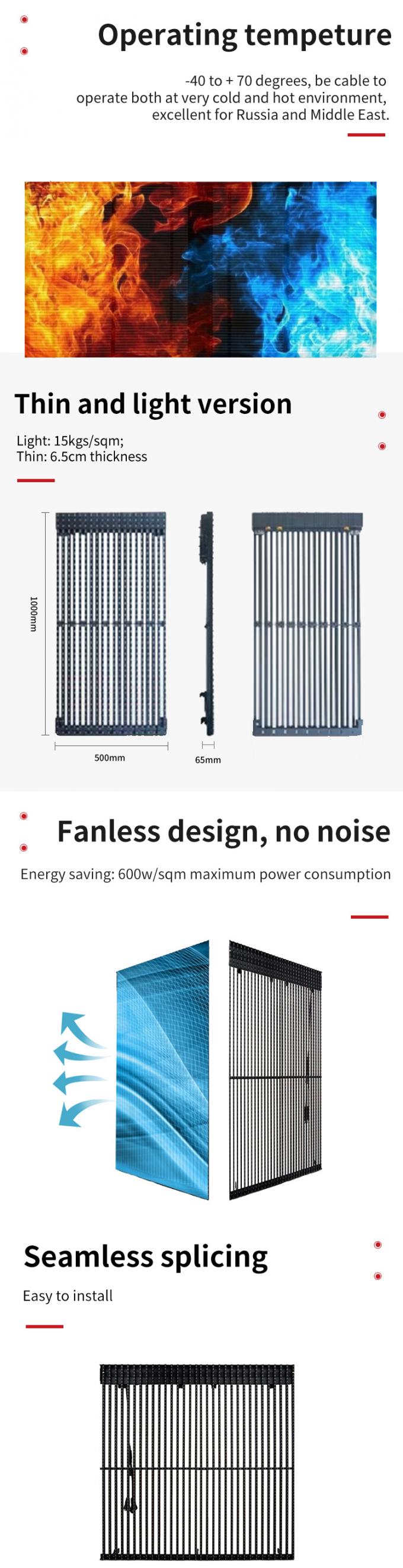 Şeffaf LED Ekran Şeffaf Cam Pencere LED Şeffaf Video Duvar Esnek Panel Yüksek ParlaklıkLED Ekran 1