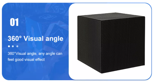 P2.5 P3 P3.91 P4.81 İç ve dış reklam için LED küp logo ekranı Yaratıcı LED ekran ekranı 3