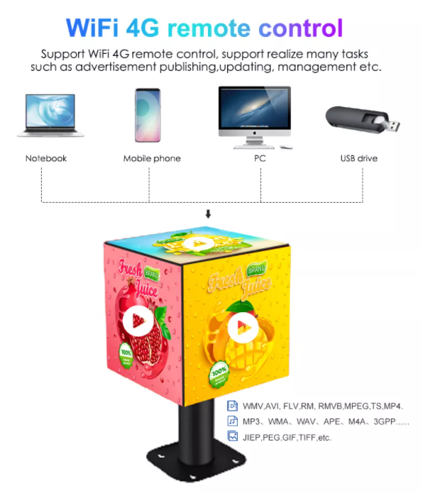 P2.5 P3 P3.91 P4.81 İç ve dış reklam için LED küp logo ekranı Yaratıcı LED ekran ekranı 6