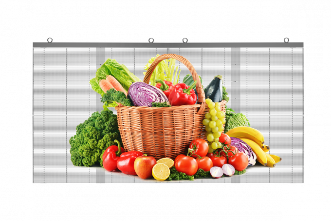 İç mekan şeffaf LED ekranı P3.91LED video duvar cam led ağ ekran paneli 3