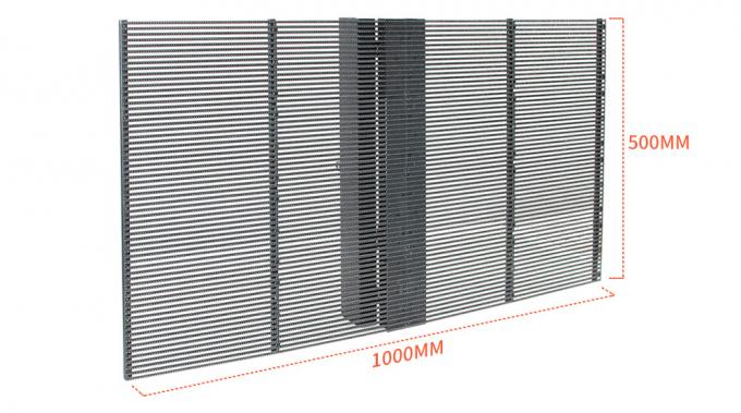3.91-7.82mm Pixel Pitch Şeffaf LED Ekranı, 5-100m görüntüleme mesafesinde% 75 Şeffaflık 0