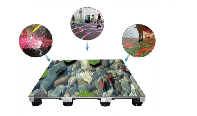 IP65 su geçirmez tasarım zemin LED ekran ağır yük ayakta LED ekran kapalı açık hava dans zemin LED ekran 4