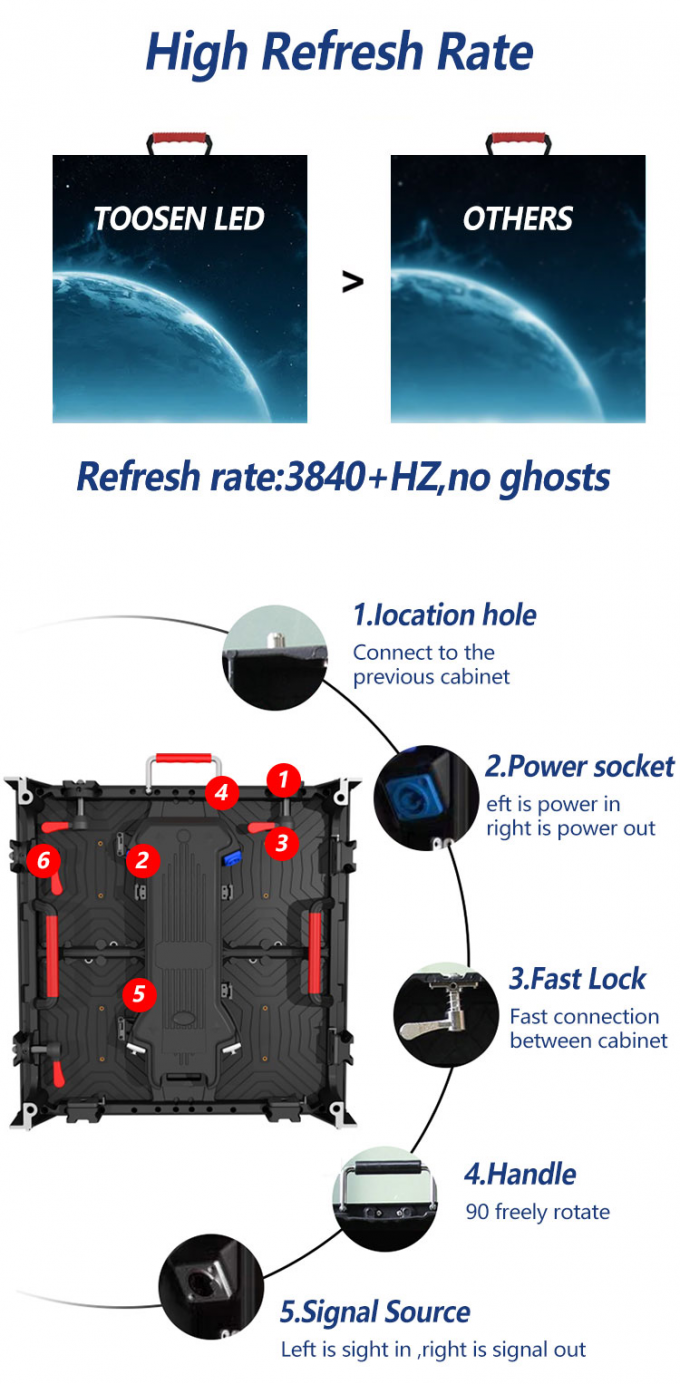 P3.91 P4.81Dışarıda Canlı Performans LED Ekran Kiralama LED Ekran Su geçirmez Sahne Yüksek Parlaklık Arkaplan Ekranı LED Duvar 6