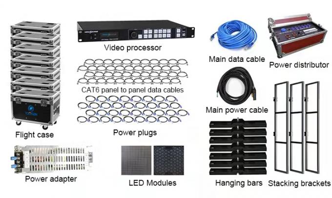 P3.91 P4.81Dışarıda Canlı Performans LED Ekran Kiralama LED Ekran Su geçirmez Sahne Yüksek Parlaklık Arkaplan Ekranı LED Duvar 12