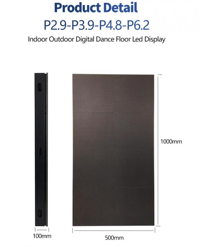Led Dans Yeri Ekranı Kiralık Plak Panel 500 * 1000 Yüksek Rahatlatma Led Sahne Düğün Ekranı Duvar P2.9 Etkileşimli LED Ekranı 3