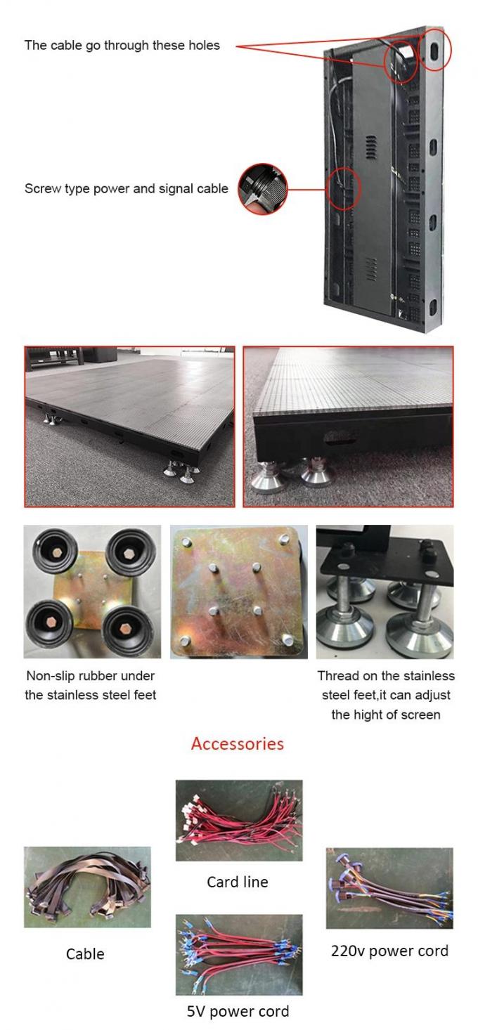 Led Dans Yeri Ekranı Kiralık Plak Panel 500 * 1000 Yüksek Rahatlatma Led Sahne Düğün Ekranı Duvar P2.9 Etkileşimli LED Ekranı 5