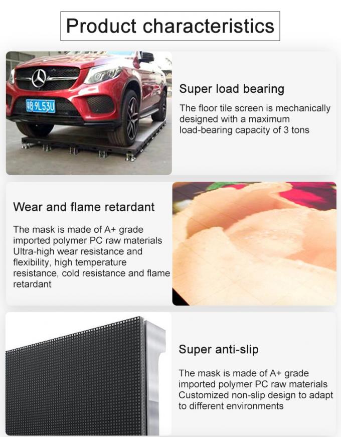 P3.91 Dans Alanı İç / Dışarıdaki Dans Alanı Interaktif LED Ekranı 0