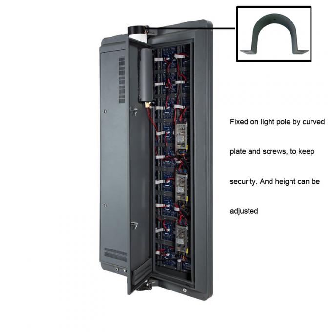 Dış sokak lambası direği LED Ekran Reklam P4 Ekran Kablosuz Merkezi Yönetim İşareti 2
