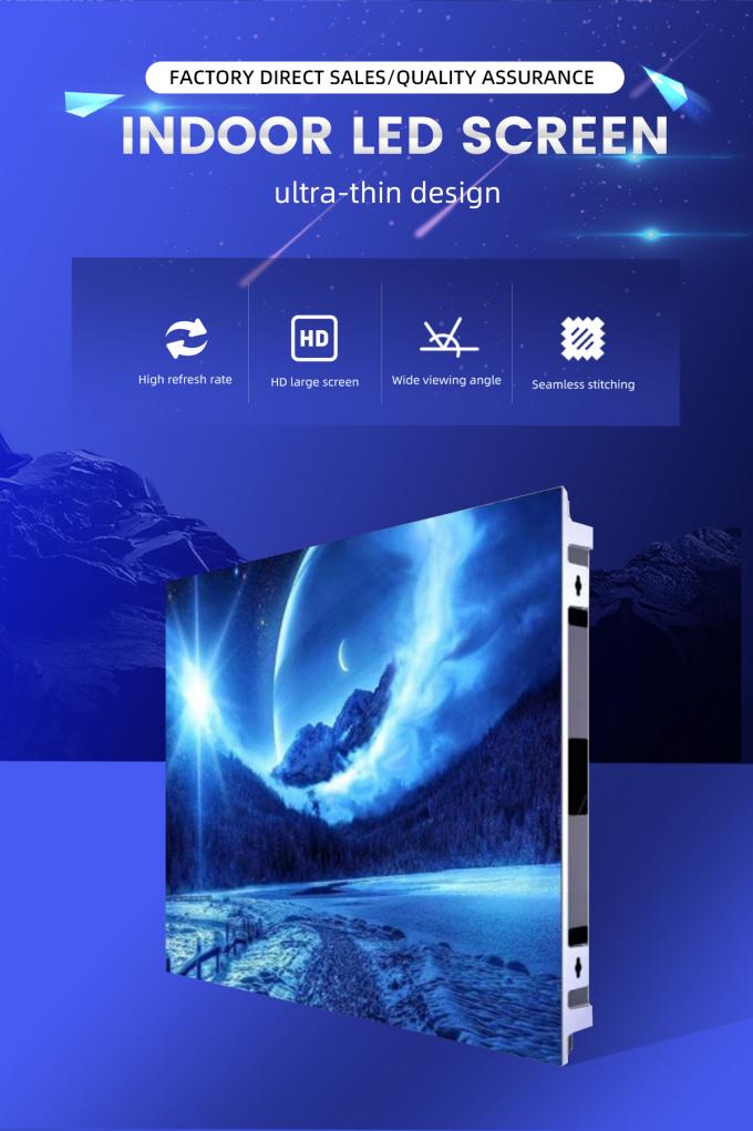 8K 4K HD P1.2 P1.5 P1.8 P2 P2.5 P3 Tam Renkli Ultra İnce Sabit İç Mekan LED Video Duvar Paneli Ekran 0