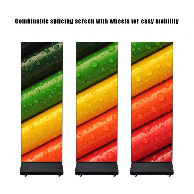 Katlanabilir LED Poster Ekranı Taşınabilir Katlanabilir GOB Alışveriş Merkezi Konferans Odası Reklamı için Led Reklam Makinesi 5