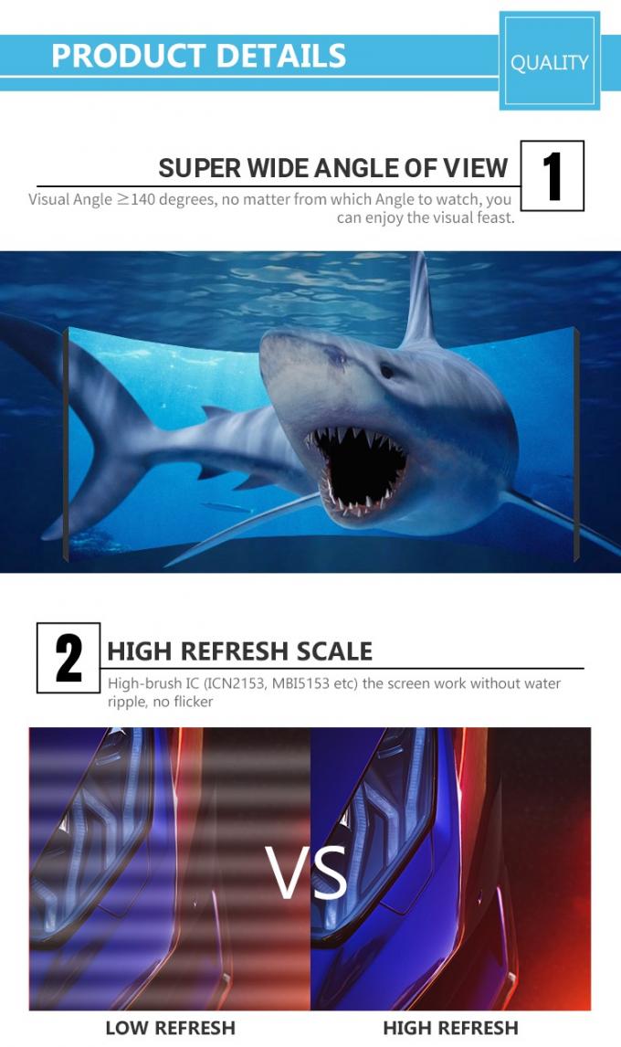 P1.5 P2.5 P4 Led Yumuşak Ekran İç Kapalı Dış Kapalı Yumuşak Dikey Esnek Reklam Ekranı 0