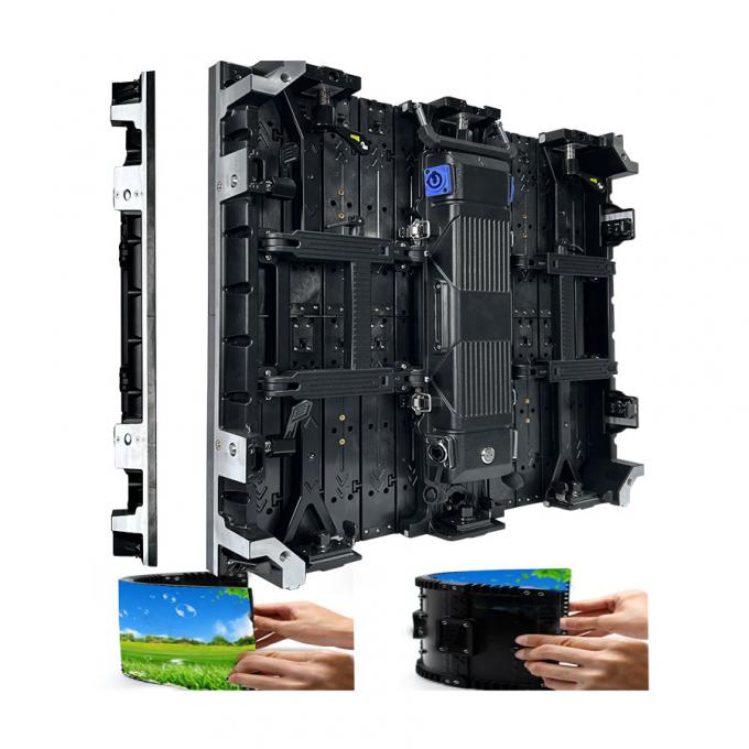 Eğri Ekran İç / Dış Ev Esnek LED Video Duvar Kiralık LED Ekranı Sergi ve Sahne Faaliyetleri için-P2.976 P3.91 P4.81 1