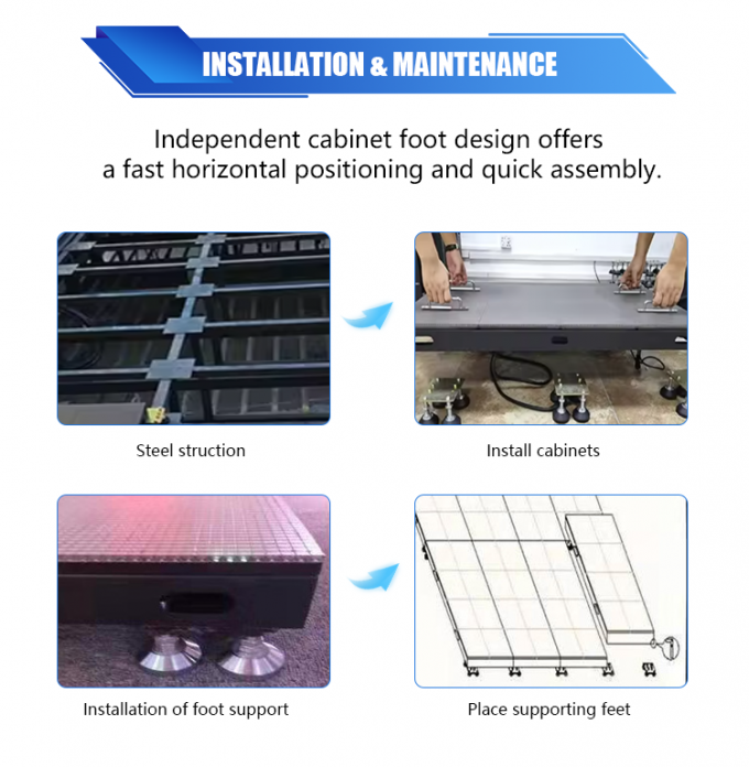 3D Sahne Dans Pisti Paneli Ekran Etkileşimli LED Zemin Döşemesi Ekran P2.6 P2.97 P3.91 Led Ekran 9