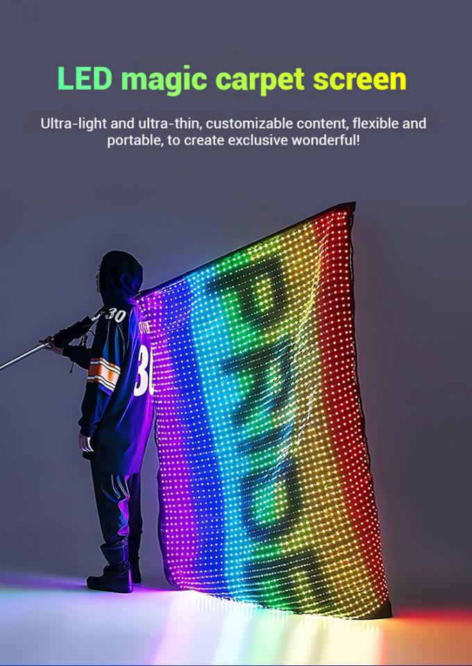 Dronlu Sihirli Halı Ekranlı Uçan LED Ekran LED Film Ekranı Dış Mekan Reklamcılığı için Şarj Edilebilir Özelleştirilmiş 0