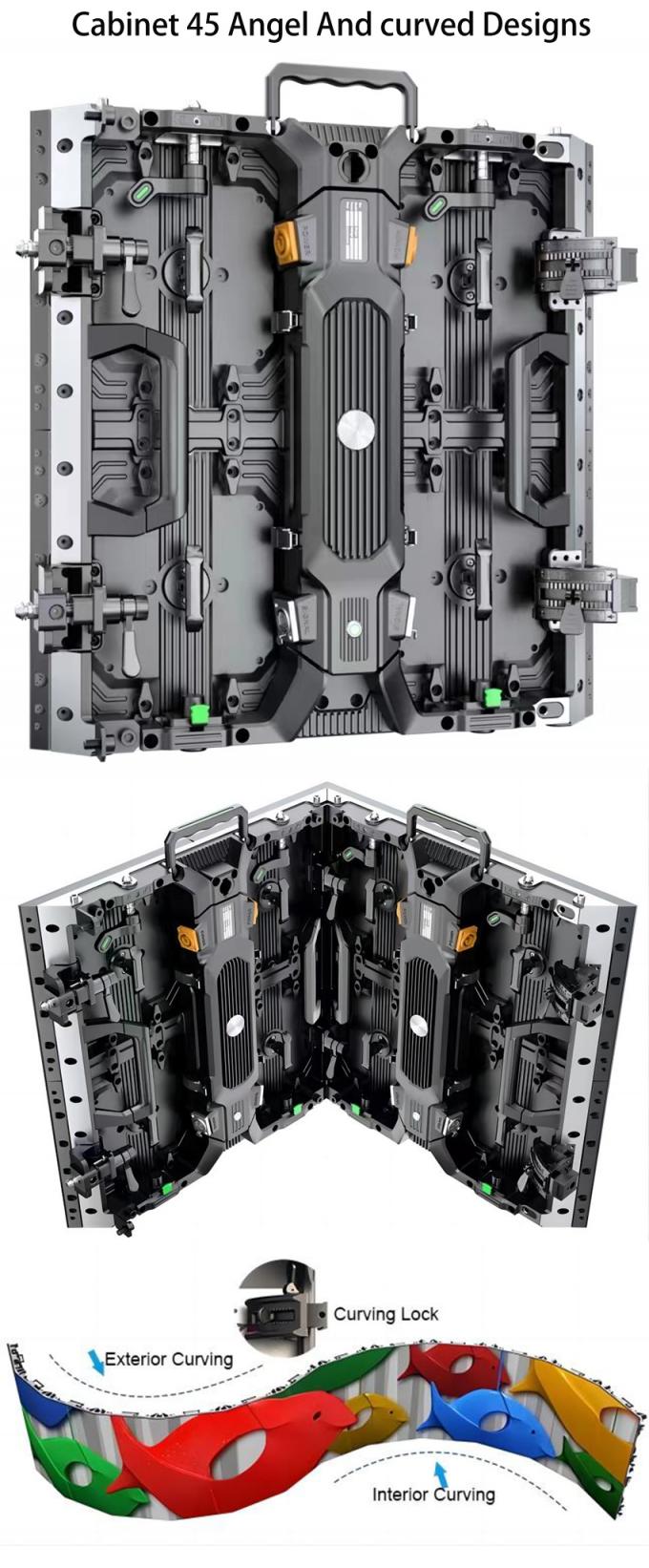 Sahne Arkası Video Duvar Ekran Paneli için İç Mekan Dış Mekan Led Ekran P1.56 P1.95 P2.6 P2.97 P3.91 2