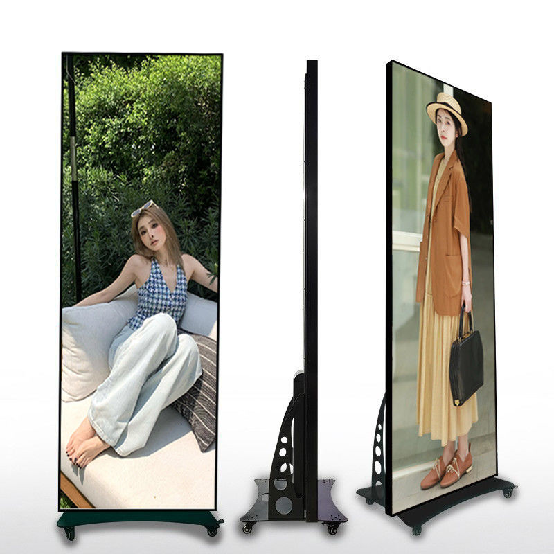 LED poster  SMD2121 Tube Chip Color LED Poster Screen with Full Screen Display and Wifi Control 65 Inch